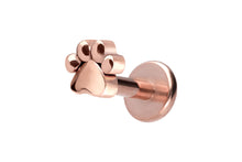 Laden Sie das Bild in den Galerie-Viewer, Titan Innengewinde Labret Hundepfote Pfote Barbell Ohrpiercing piercinginspiration®