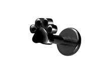 Laden Sie das Bild in den Galerie-Viewer, Titan Innengewinde Labret Hundepfote Pfote Barbell Ohrpiercing piercinginspiration®