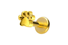 Laden Sie das Bild in den Galerie-Viewer, Titan Innengewinde Labret Hundepfote Pfote Barbell Ohrpiercing piercinginspiration®