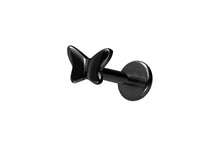 Laden Sie das Bild in den Galerie-Viewer, Titan Innengewinde Labret Schmetterling Ohrpiercing piercinginspiration®