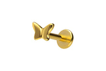Laden Sie das Bild in den Galerie-Viewer, Titan Innengewinde Labret Schmetterling Ohrpiercing piercinginspiration®