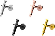 Titan Innengewinde Labret Schwert Dolch Ohrpiercing Platte Flach piercinginspiration®