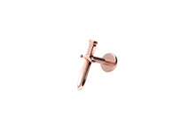 Laden Sie das Bild in den Galerie-Viewer, Titan Innengewinde Labret Schwert Dolch Ohrpiercing Platte Flach piercinginspiration®