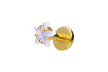 Laden Sie das Bild in den Galerie-Viewer, Titan Stern Opal Labret Innengewinde Ohrpiercing piercinginspiration®