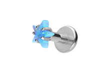 Laden Sie das Bild in den Galerie-Viewer, Titan Stern Opal Labret Innengewinde Ohrpiercing piercinginspiration®