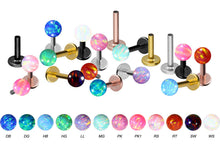 Laden Sie das Bild in den Galerie-Viewer, Titan Opal Labret Innengewinde Ohrpiercing piercinginspiration®