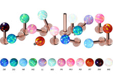 Laden Sie das Bild in den Galerie-Viewer, Titan Opal Labret Innengewinde Ohrpiercing piercinginspiration®