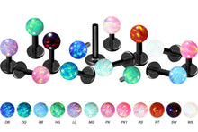 Laden Sie das Bild in den Galerie-Viewer, Titan Opal Labret Innengewinde Ohrpiercing piercinginspiration®