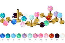Laden Sie das Bild in den Galerie-Viewer, Titan Opal Labret Innengewinde Ohrpiercing piercinginspiration®