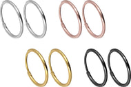 Titan Kreolen Clicker Ring Paar Ohrstecker Ohrringe piercinginspiration®