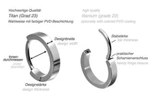 Laden Sie das Bild in den Galerie-Viewer, Titan Kreolen Clicker Ring Ohrstecker Paar Breit Ohrringe piercinginspiration®