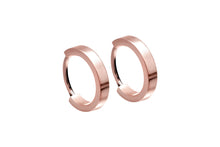 Laden Sie das Bild in den Galerie-Viewer, Titan Kreolen Clicker Ring Ohrstecker Paar Breit Ohrringe piercinginspiration®