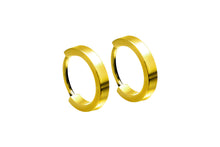 Laden Sie das Bild in den Galerie-Viewer, Titan Kreolen Clicker Ring Ohrstecker Paar Breit Ohrringe piercinginspiration®