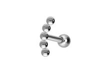 Laden Sie das Bild in den Galerie-Viewer, Titan 5 Kugeln Ohrstecker Ohrpiercing piercinginspiration®