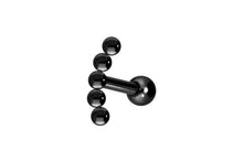 Laden Sie das Bild in den Galerie-Viewer, Titan 5 Kugeln Ohrstecker Ohrpiercing piercinginspiration®