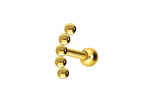 Laden Sie das Bild in den Galerie-Viewer, Titan 5 Kugeln Ohrstecker Ohrpiercing piercinginspiration®