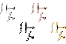 Laden Sie das Bild in den Galerie-Viewer, Titan Schwung Ohrstecker Ohrpiercing piercinginspiration®