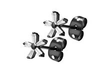 Laden Sie das Bild in den Galerie-Viewer, Titan 5 Kristalle Baguette Blume Ohrstecker Ohrringe Paar piercinginspiration®