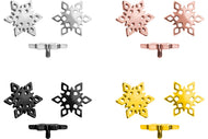 Titan Schneeflocke Schraubaufsatz mit Außengewinde piercinginspiration®