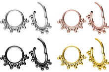 Laden Sie das Bild in den Galerie-Viewer, Titan 18 Kugeln Clicker Ring piercinginspiration®