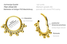 Laden Sie das Bild in den Galerie-Viewer, Titan 18 Kugeln Clicker Ring piercinginspiration®
