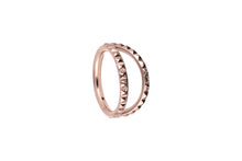 Laden Sie das Bild in den Galerie-Viewer, Titan Nieten Zweifach Doppel Ring 2 Ringe Clicker piercinginspiration®