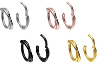 Titan Clicker 2 Ringe Überkreuzt piercinginspiration®