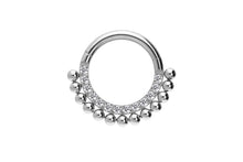 Laden Sie das Bild in den Galerie-Viewer, Titan 13 Kugeln Kristalle Clicker Ring piercinginspiration®