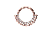 Laden Sie das Bild in den Galerie-Viewer, Titan 13 Kugeln Kristalle Clicker Ring piercinginspiration®