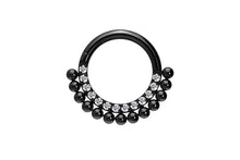 Laden Sie das Bild in den Galerie-Viewer, Titan 13 Kugeln Kristalle Clicker Ring piercinginspiration®