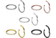 Titan Clicker Ring Multiple Kristalle piercinginspiration®