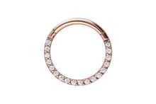 Laden Sie das Bild in den Galerie-Viewer, Titan Multiple Eingefasste Kristalle Clicker Ring piercinginspiration®