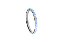 Laden Sie das Bild in den Galerie-Viewer, Titan multiple eingefasste Opale Clicker Ring piercinginspiration®