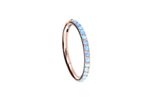 Laden Sie das Bild in den Galerie-Viewer, Titan multiple eingefasste Opale Clicker Ring piercinginspiration®