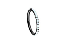 Laden Sie das Bild in den Galerie-Viewer, Titan multiple eingefasste Opale Clicker Ring piercinginspiration®
