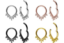 Laden Sie das Bild in den Galerie-Viewer, Titan 20 Kugeln Tropfen Clicker Ring piercinginspiration®