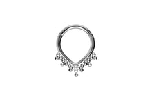 Laden Sie das Bild in den Galerie-Viewer, Titan 20 Kugeln Tropfen Clicker Ring piercinginspiration®