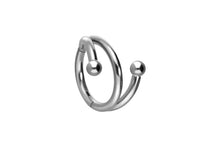 Laden Sie das Bild in den Galerie-Viewer, Titan 3 Reihen 2 Kugeln Clicker Ring piercinginspiration®