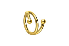 Laden Sie das Bild in den Galerie-Viewer, Titan 3 Reihen 2 Kugeln Clicker Ring piercinginspiration®